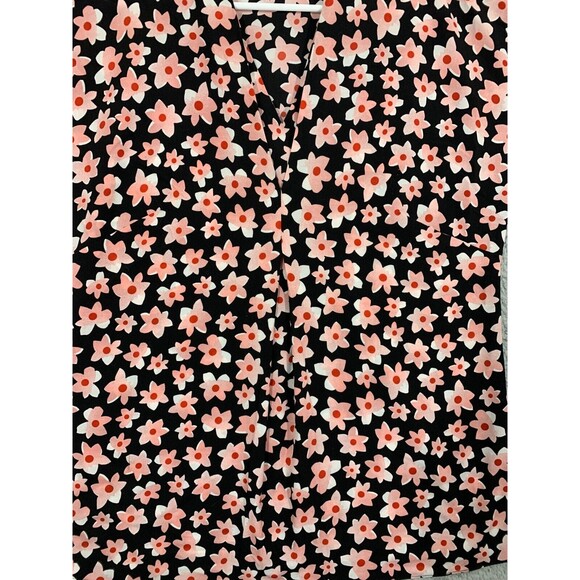 Women's Cabi Small (S) Black Pink Red Floral Print Cap Sleeve Top Blouse - Picture 2 of 11